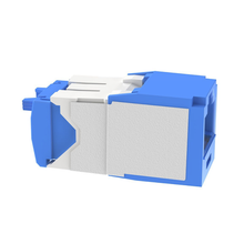 Cargar imagen en el visor de la galería, Conector jack rj45 estilo tg, mini-com, categoría 6a, con gel resistente a la corrosión, de 8 posiciones y 8 cables, color azul