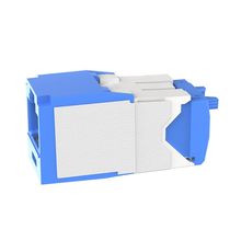 Cargar imagen en el visor de la galería, Conector jack rj45 estilo tg, mini-com, categoría 6a, con gel resistente a la corrosión, de 8 posiciones y 8 cables, color azul