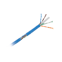 Cargar imagen en el visor de la galería, Bobina de cable u/utp cat6a de 305 mts, color azul, cm, soporta 10g-baset para transmisión de frecuencias de hasta 500mhz, ul
