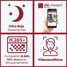 Cargar imagen en el visor de la galería, Domo IP 2 Megapixel / Serie PRO / 30 mts IR EXIR / Exterior IP67 / IK10 / Lente 2.8 mm / WDR 120 dB / PoE / Micro SD / Videoanaliticos Integrados
