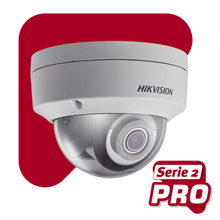 Cargar imagen en el visor de la galería, Domo IP 2 Megapixel / Serie PRO / 30 mts IR EXIR / Exterior IP67 / IK10 / Lente 2.8 mm / WDR 120 dB / PoE / Entrada Audio y Alarmas / Micro SD / Videoanaliticos Integrados
