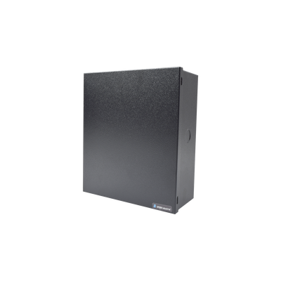 Gabinete para Fuente Línea PRO y SYSRMTXT, con preparación para instalar panel SP400 o serie runner.
