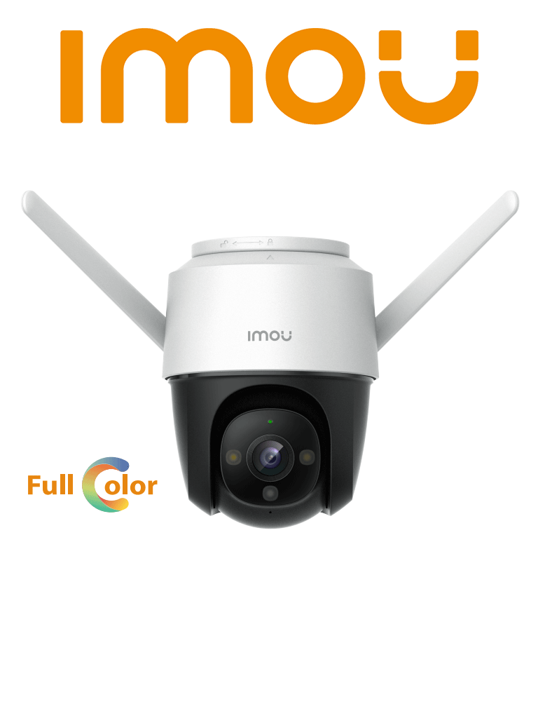 Imou Cruiser (IPC-S22FN-0360B-imou)- Camara IP PT Wifi de 2 Megapixeles/ Lente de 3.6mm/FullColor/ IR 30 Mts/ Sirena y Luz Blanca/ H.265/ Detección de Humanos/ Zoom Digital de 16x/ Autotracking/  Ranura MicroSD/ Onvif/