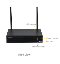 Cargar imagen en el visor de la galería, IMOU KIT/NVR1104HS-W/4-G22 - Kit de 4 Camaras Inalámbricas de 2 Megapixeles/ WiFi/ Disco Duro de 1 TB Incluido/ H.265+/ NVR con Antena Dual Mimo 2x2/ Auto-Emparejamiento/ Microfono Integrado/ IR de 30 Mts/ Ranura MicroSD/ Uso Exterior
