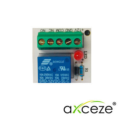 MODULO RELEVADOR MULTIPROPOSITO AX-RELAY5 ALIMENTACIÓN A 12V-40mA EN SUS CONTACTOS SOPORTA HASTA 125VCA-10A